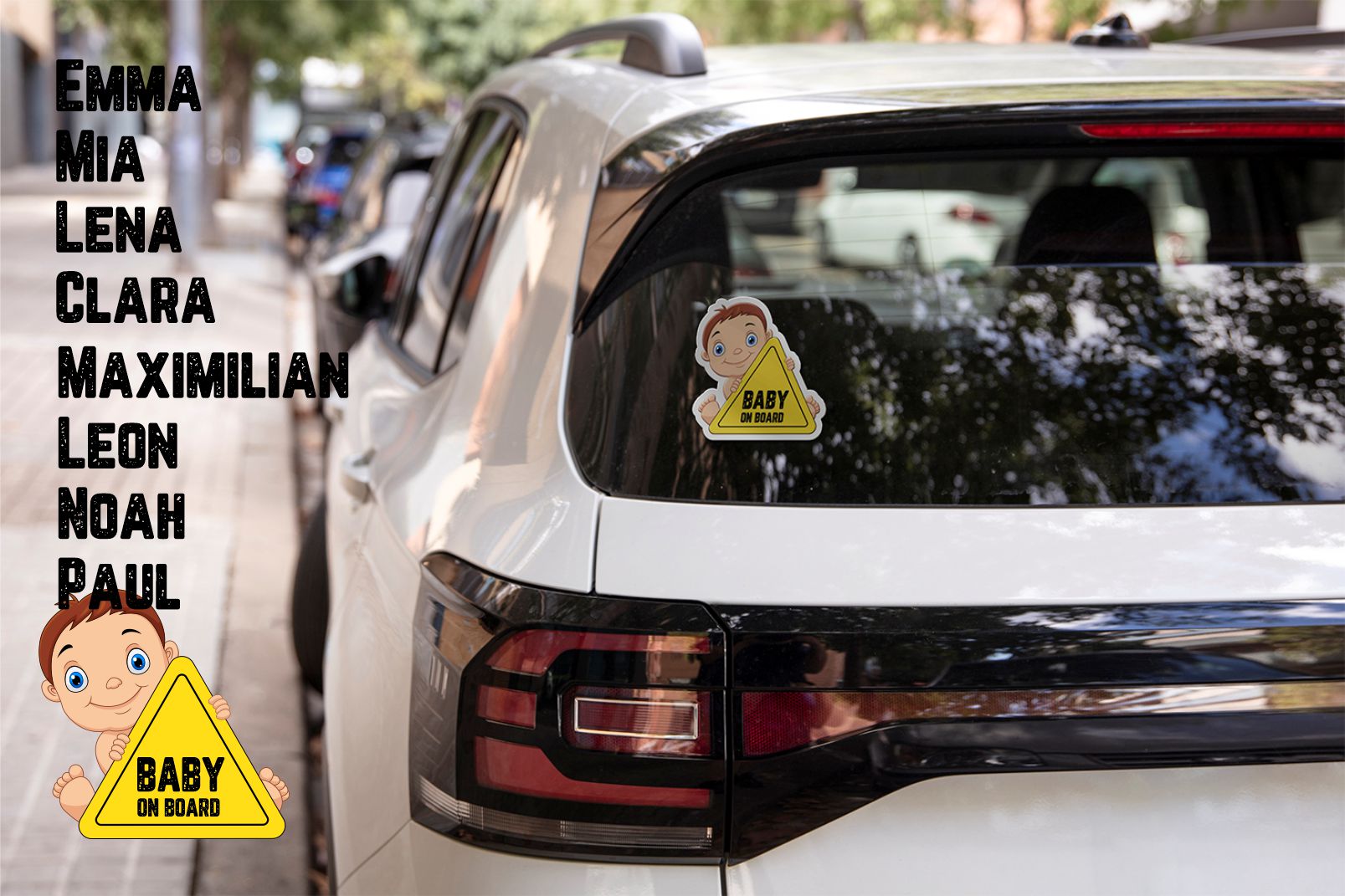 "Baby an Bord" ganz individuell