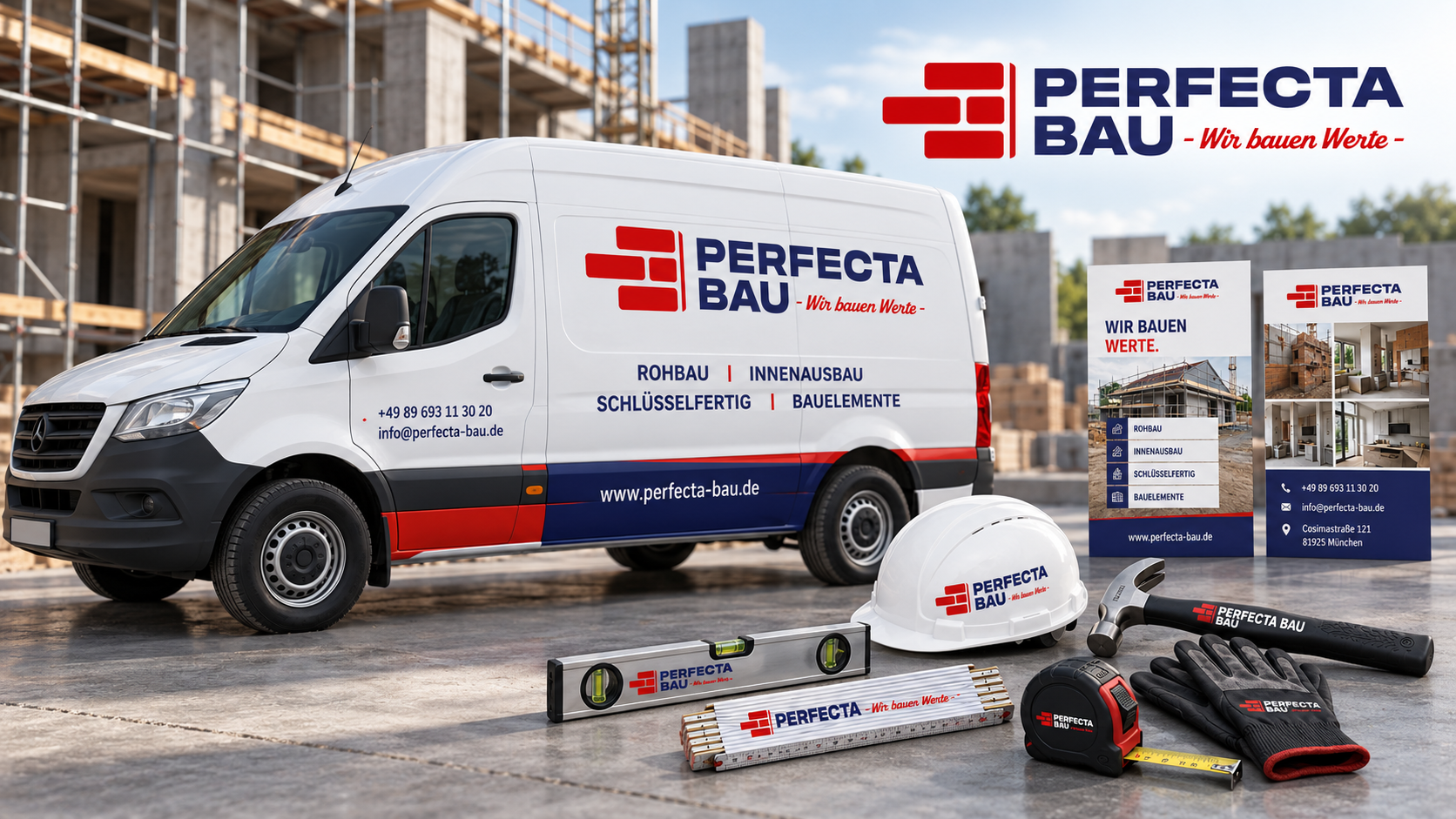 Markenentwicklung für Perfecta Bau